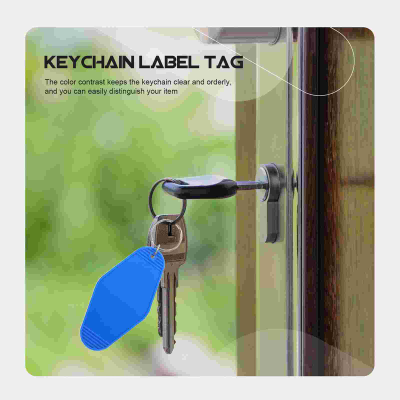 Etiquetas de plástico para llaves, identificadores de identificación de nombre, Etiquetas de equipaje, llaveros en blanco para Hotel y Hotel