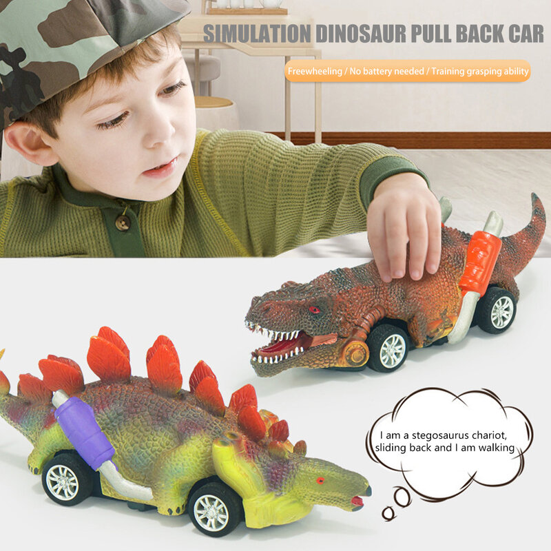 6 قطعة ديناصور التراجع سيارة لعبة الصغار ديناصور التراجع المركبات سيارات ديناصور صغير التراجع شاحنة للأطفال هدية حفلة