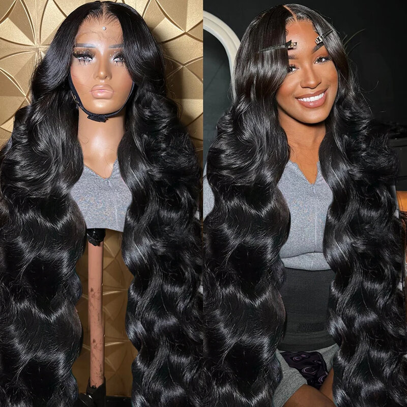 Perruque Lace Front Wig Body Wave Brésilienne Remy Naturelle, Cheveux Humains, 13x6 HD, 13x4, 26 30 ans, Densité 200, pour Femme