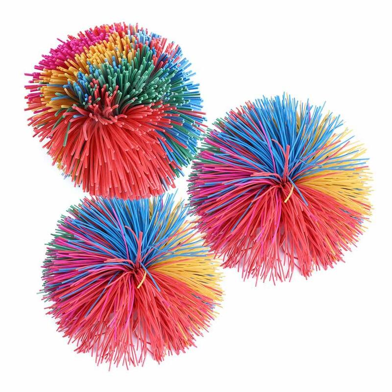 Stress Relief 6cm/9cm Toy Balls Rainbow Fidget Sensory Ball Baby Stretchy Ball Bouncy Stress Balls Monkey Stringy Balls