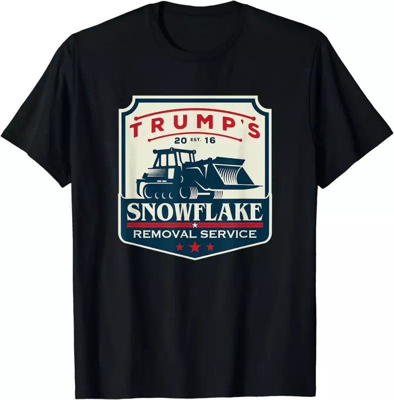 Odzież męska Trump's Snowflake Removal Service - Streetwear T-Shirty dla mężczyzn Camiseta Hombre Funny Donald Trump 2024 T-Shirt