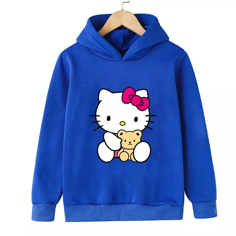 Disfraz Kawaii de Hello Kitty para niños y niñas, Sudadera con capucha de primavera, ropa divertida de Haruno Sakura, sudadera para bebés y adolescentes, novedad