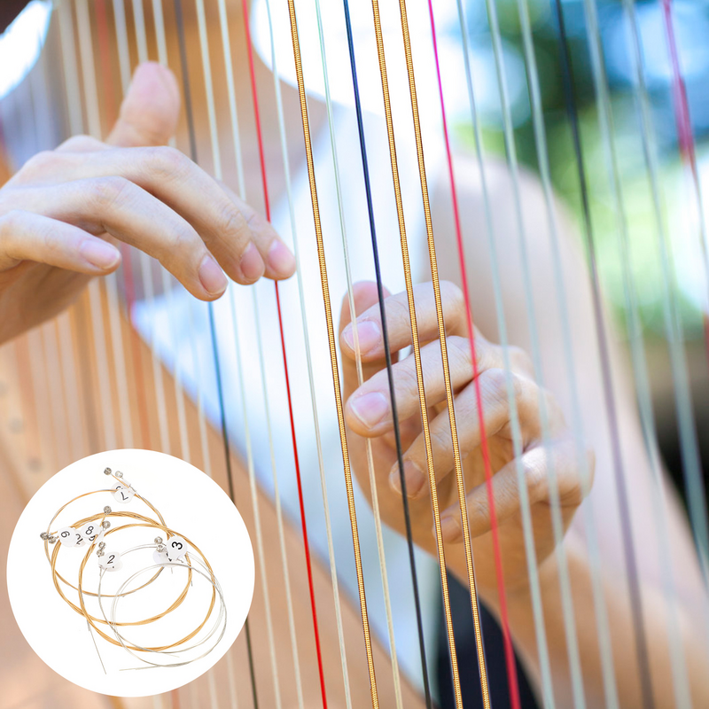 10 Stück Harfen saiten Instrumenten zubehör Musik ersetzen Musik armaturen Stahlteile Leier