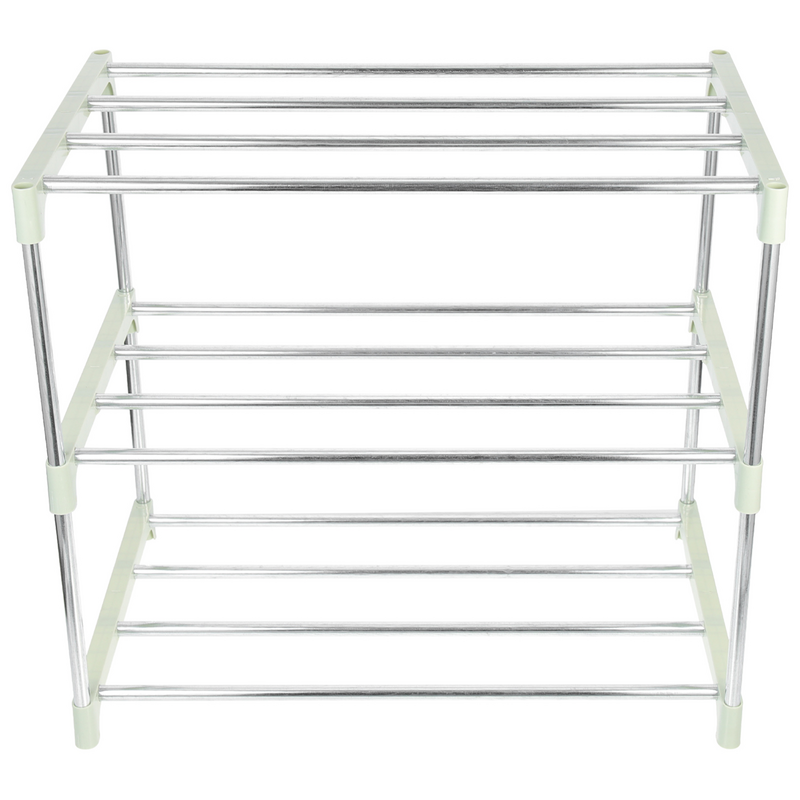 Shoe Rack Organizer Shelf Storage Shoes Entryway Layer Tower Metal Three Stackable Stainless Cabinet Closets Household Steel