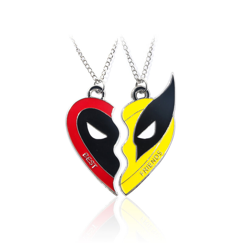 Barang dagangan film populer Deadpool 3 Wolverine Splice teman terbaik cinta pasangan gantungan kunci kalung mode perhiasan hadiah penggemar ulang tahun