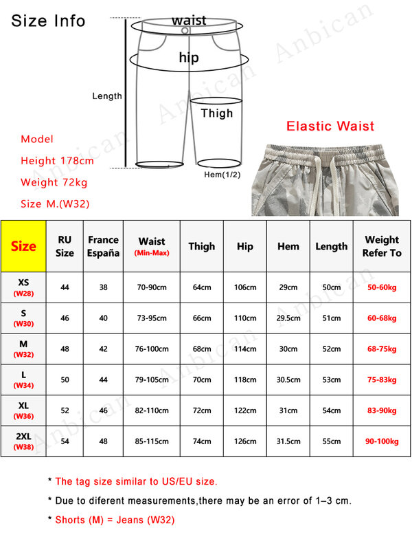 2024 New Summer Camouflage Cargo Shorts Men High Street Light&Thin Loose Y2K Camo Short Pants Drawstring Casual Shorts