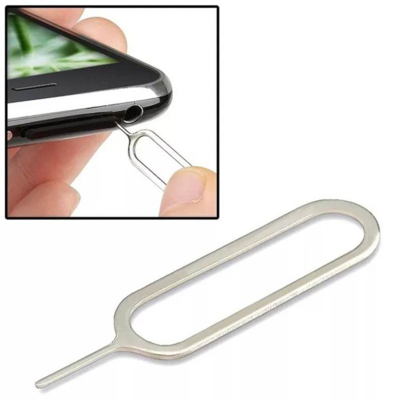 100/50/10/1 Buah Alat Pelepas Ejektor Pin Baki Kartu SIM untuk iPhone IPads Samsung Xiaomi Jarum Pembuka Kartu SIM Universal