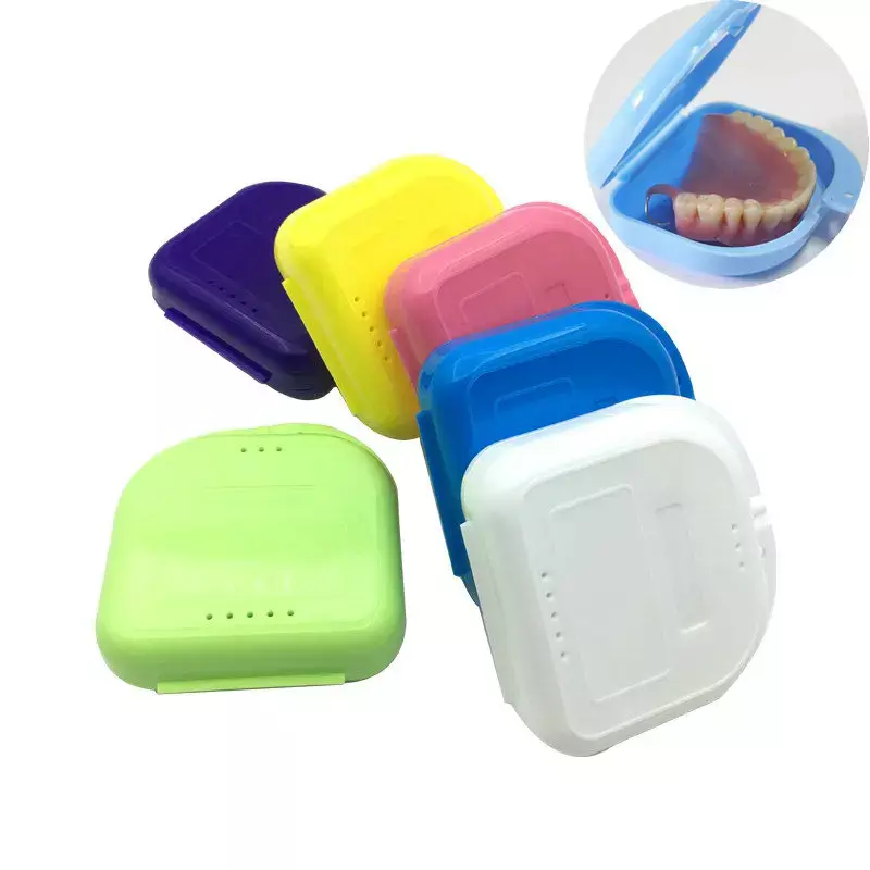 10 Stks/partij Prothese Bad Box Organizer Valse Tanden Apparaat Container Opslag Dozen Dental Tas