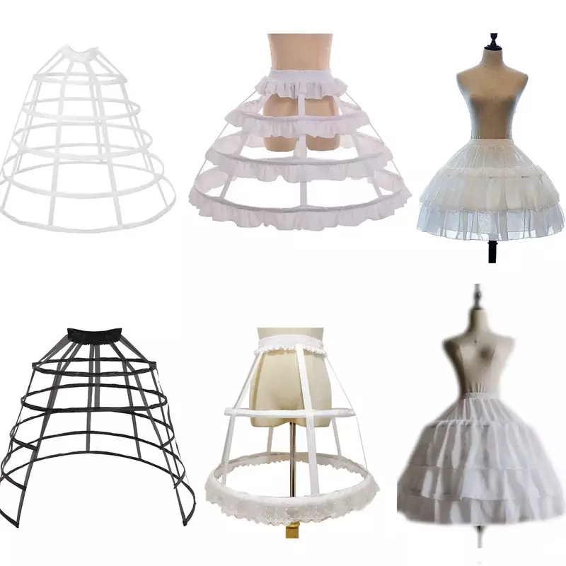 Petticoat Bustle Hoops Lolita Crinolina Underskirt Bridal Acessórios Do Casamento