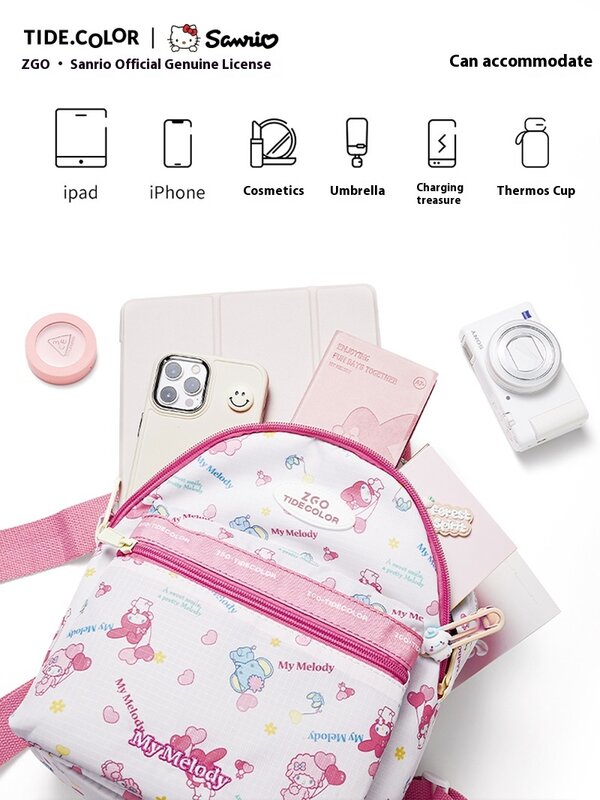 Sanrio Co Branded Melody Backpack, Backpack, And Backpack For Spring Outing, Cute Student Outing, Small Backpack For Women