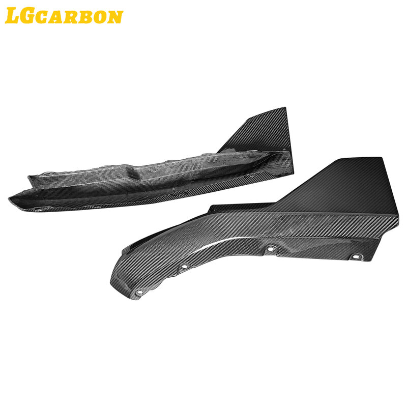 LGcarbon-difusor trasero de fibra de carbono 2 piezas, divisores de labios de parachoques trasero para BMW Serie 4, G82, G83, M4, Coupe 2021 +