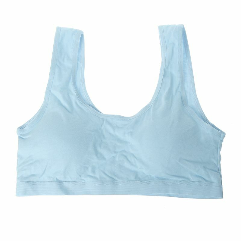 Áo ngực tập luyện cho bé gái bằng vải cotton mềm mại phổ biến với miếng đệm có thể tháo rời Áo lót tập cho bé gái dành cho các