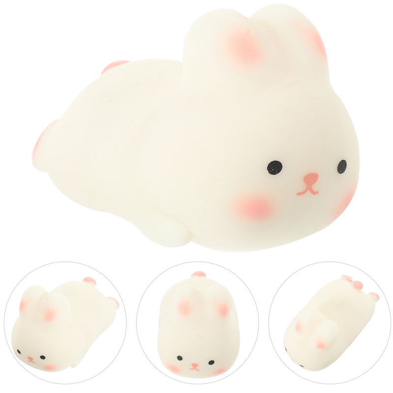 Смешные игрушки-кролики, забавные сжимаемые Мультяшные тофу для офиса, дня рождения, маленькие Эластичные Игрушки для кроликов