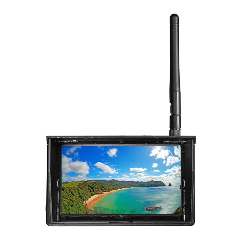 Monitor 5.8G 48CH LCD 4.3 inci 480X272 16:9 NTSC/PAL FPV pencarian otomatis dengan baterai bawaan OSD untuk Drone RC