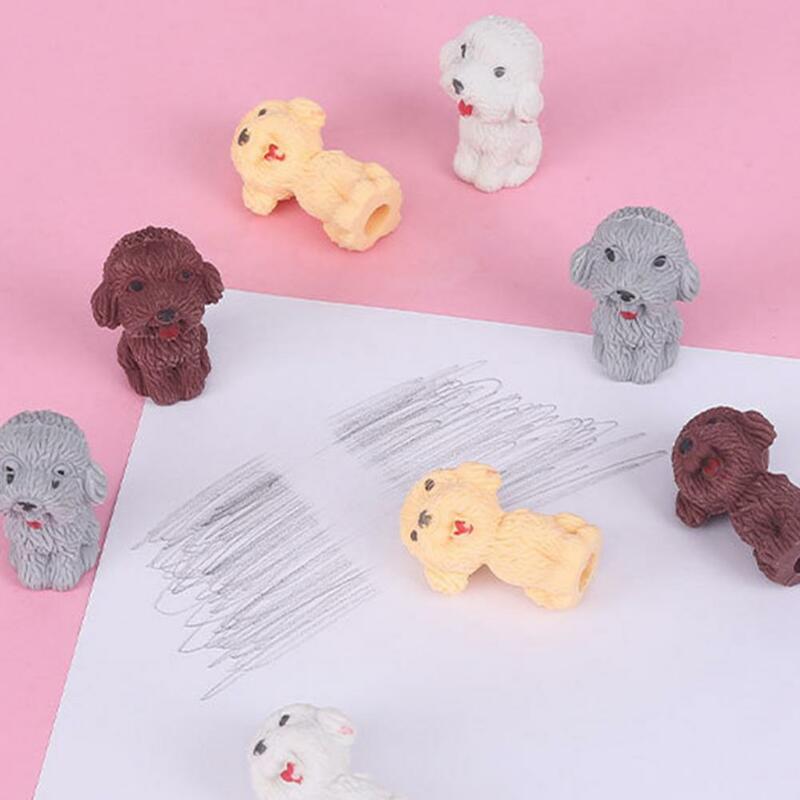 Rubbing Eraser Traceless Wipe Clean Stationery Cartoon Teddy Dog Pencil Eraser Kids Student Rubber for School