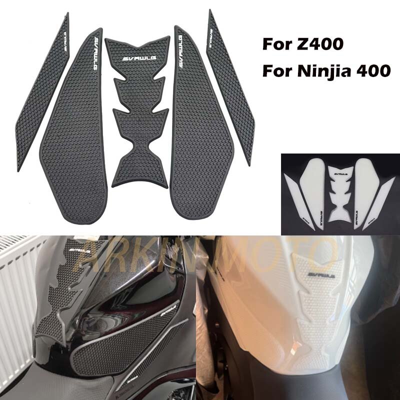 Stiker Pelindung Bantalan Tangki Sepeda Motor untuk Kawasaki Ninja400 Z400 Ninja 400 Z400 Grip Lutut Stiker Sisi Traksi