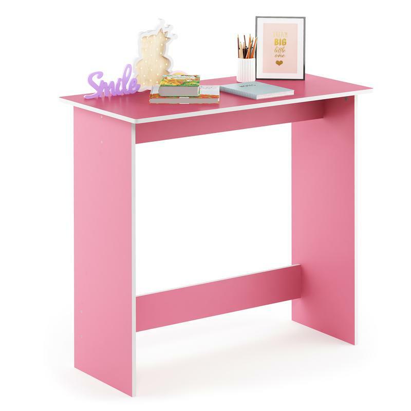 Простой учебный стол, розовый
