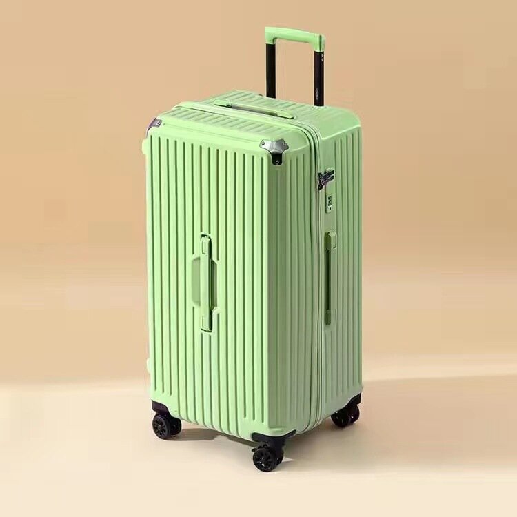 PLUENLI-Equipaje grueso para estudiantes femeninas, maleta con contraseña de gran capacidad, maleta con carrito de viaje, nuevo