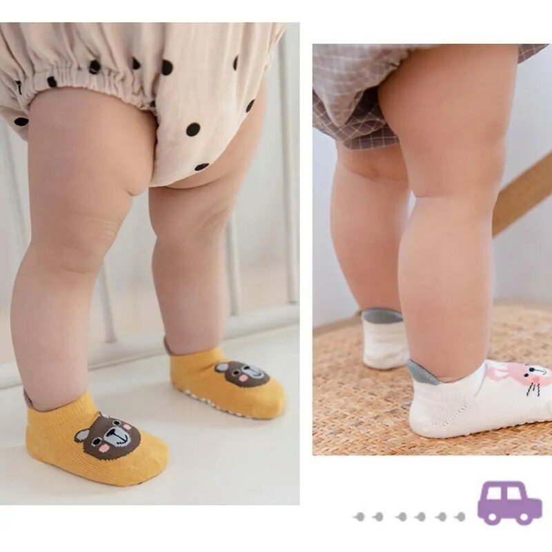 ถุงเท้าผ้าฝ้ายลายการ์ตูนสำหรับทารก1-3ปีถุงเท้าป้องกันการลื่นสำหรับเด็กแรกเกิดฤดูใบไม้ร่วงฤดูร้อน