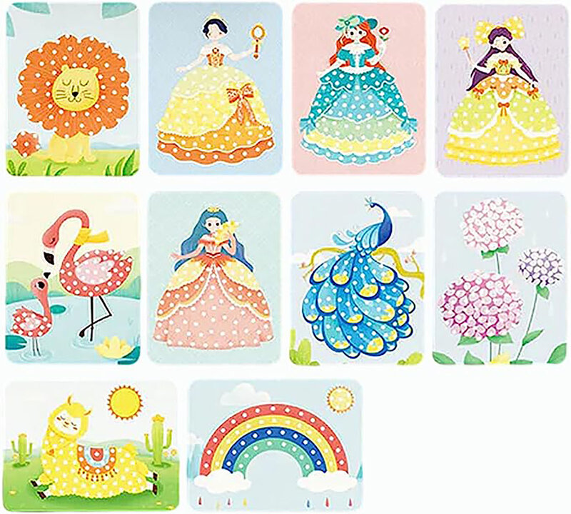 3/4/5/10pcs ręcznie malowany obrazek naklejka zabawki wykonane ręcznie sztuka dla dzieci dziewczynek szturchających księżniczkę ręcznie robionych edukacyjnych magicznych kreatywnych prezentów dla dzieci