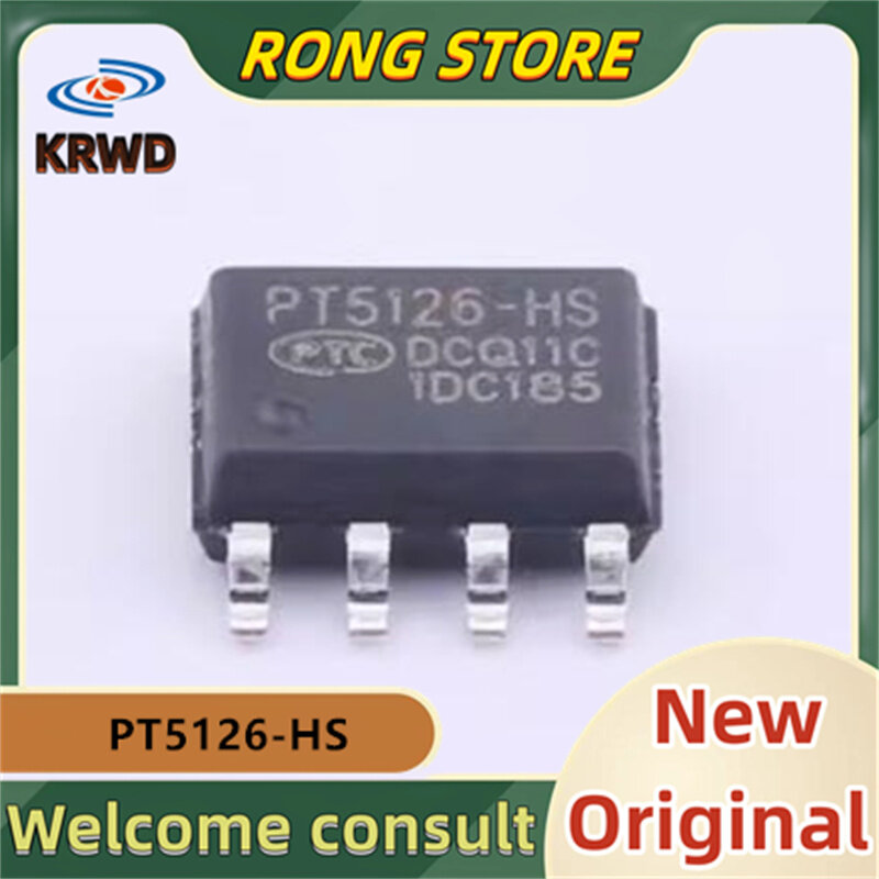 PT5126-HS Chip IC original, PT5126-HS, PT5126 SOP8, novo, 10pcs