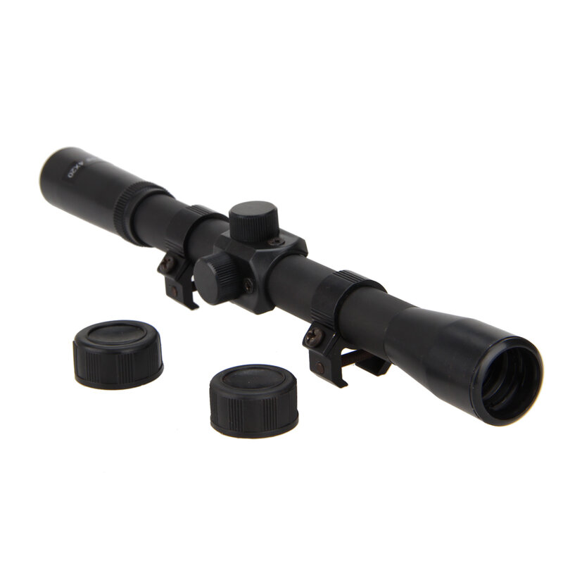 4x20 lingkup berburu optik taktis Riflescope Telescopic Sight Fit 11mm Rail Gun