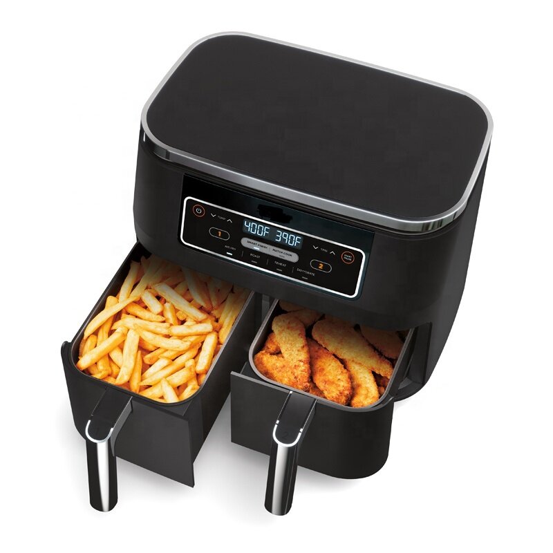 new hot sale 4.5L double drawers large capacity multi-function super-heated air heats air fryer