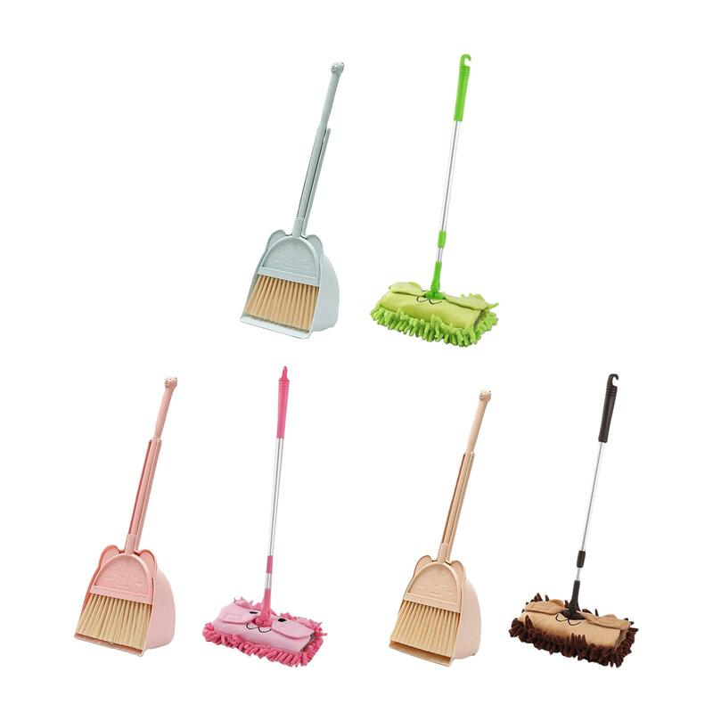 Mop Set di scopa per la pulizia dei bambini, Mini paletta e scopa per bambini, Set di scopa e paletta per bambini,