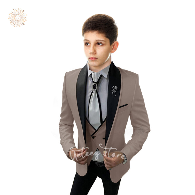 Jongens 3 Stuks Formele Pak Set Slim Fit Kids Smoking Pakken Voor Bruiloft Tiener Peuter Jongen Jurk Outfit