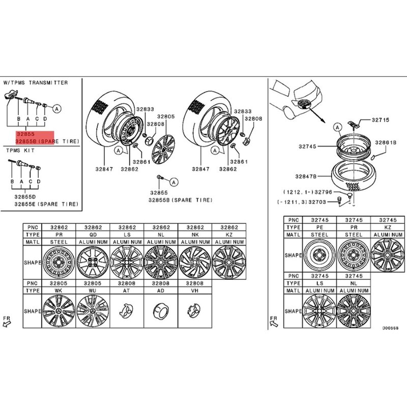 4 Stuks 4250c275 Bandenspanningsmonitor Sensor Voor Mitsubishi Pajero Pajero Sport Iii 2014-2025 433Mhz Tpms Drukmonitor