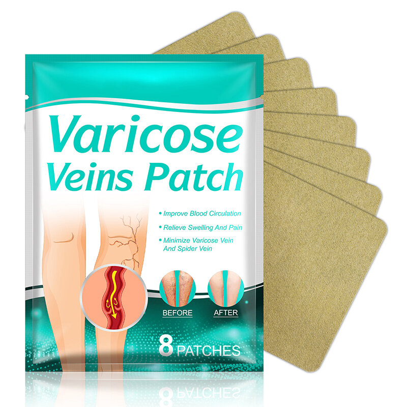 8 PCS Varicose Veins Patch Treatment For Varicose Veins Vasculitis Phlebitis Spider Leg Medical Patch Angiitis Removal Patch