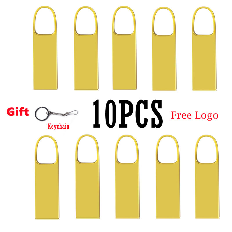 10PCS Individuelles Logo USB-Stick Metall Stick 2,0 Stick 32GB 16GB 8GB High-Speed-Taste usb Stick Flash Memory 64GB Fotografie