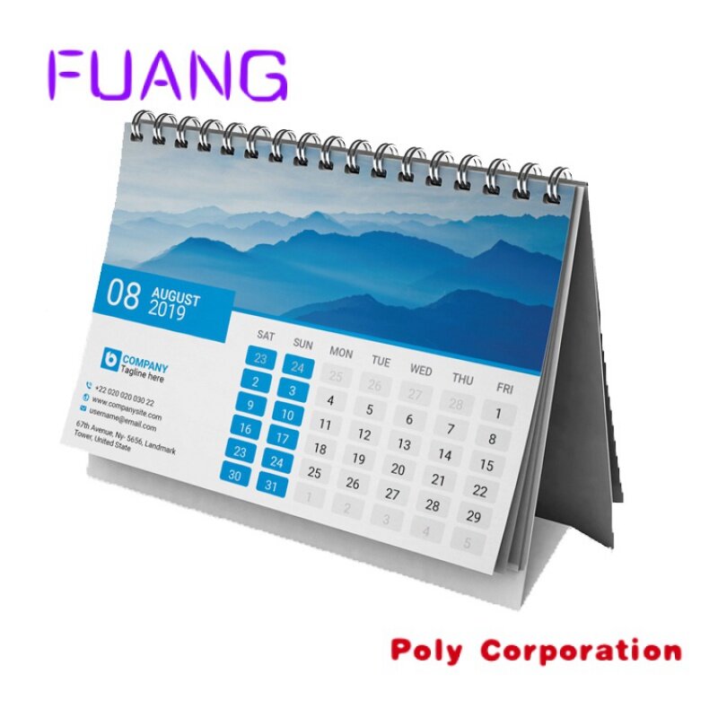 2020 guangzhouカスタムデスクトップカレンダー月間印刷