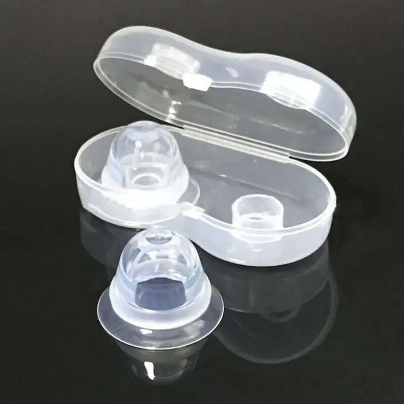 1 Pair Silicone Nipple Corrector Painless Nipple Sucker Puller Aspirator for Correction Flat Inverted Nipples Breast Feeding