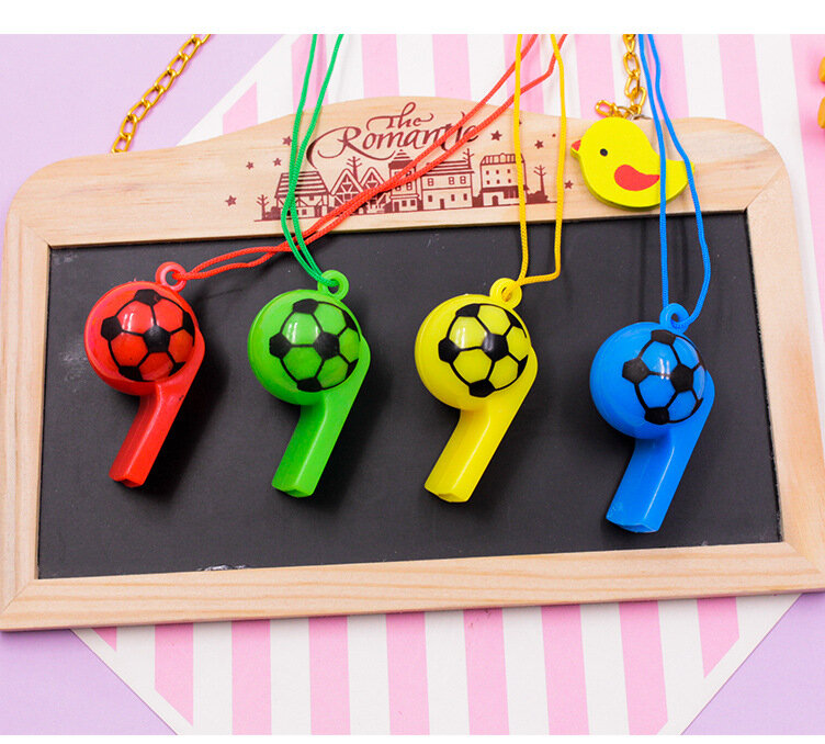 1PC Random Color Hot sale Mini  Cheerleading Whistle Children Gifts  Plastic Multifunction With Rope Kid  Soccer Rugby Whistle