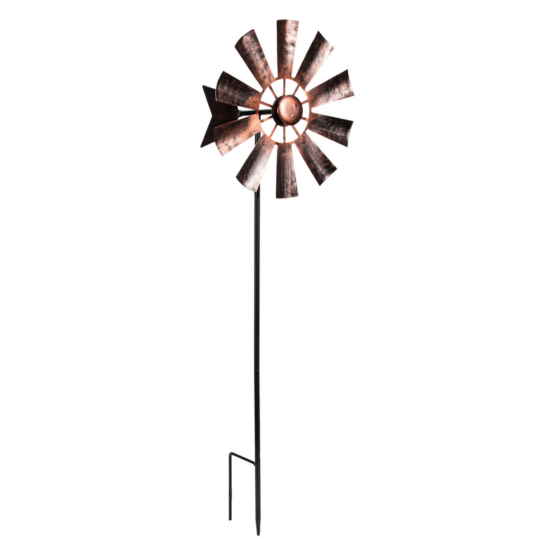 Windmill Wind Garden Yard Decor girandola girandola decorativa in metallo paletto fattoria moderna picchetti gancio prato rotante ferro floreale