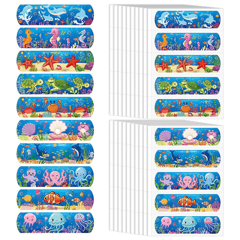 Waterproof Breathable Cute Cartoon Pattern Band Aid Hemostasis Adhesive Bandages First Aid Emergency Kit For Kids Children