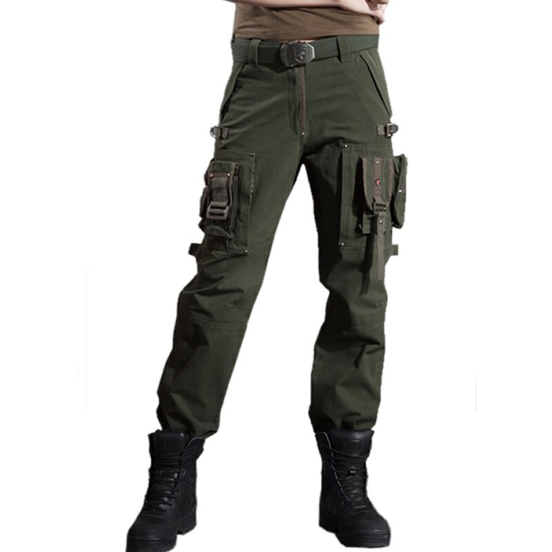 Mono táctico militar con múltiples bolsillos para hombre y mujer, pantalones Cargo para exteriores, senderismo, Camping, ropa de trabajo