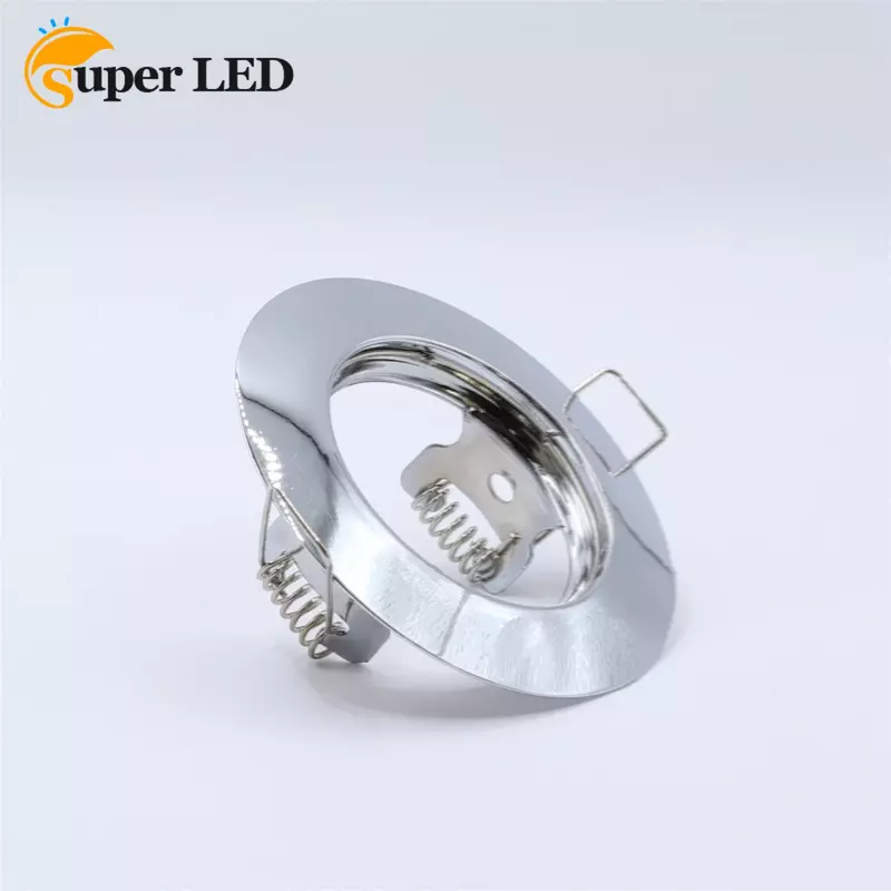 Akcesoria oświetleniowe LED typu Downlight GU10 MR16 okrągły chromowany światło punktowe oprawa sufitowa pierścień wykończeniowy kształtek ramowych żarówka