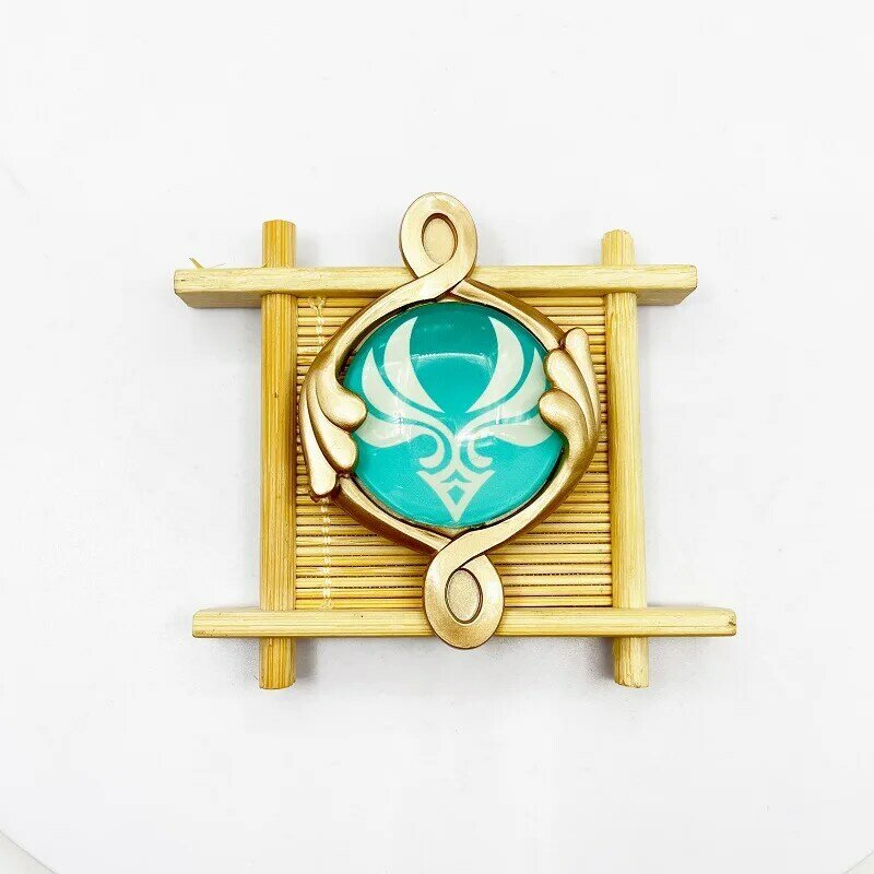 Game Genshin Impact Cosplay God's Eye Glow Props Fontaine Furina Neuvillette Wriothesley Luminous Brooch Badge Anime Accessories