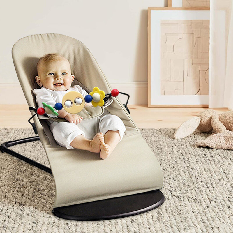 AnGku 아기 흔들 의자 유아용 휴대용 다기능 스윙 의자 장난감이있는 조정 가능한 아기 경비원 좌석