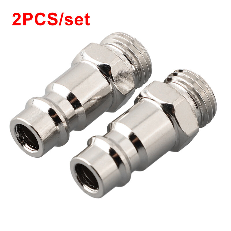 2Pcs 32mm Quick Release Euro Compressed Air Line Coupler Connector Fitting 1/4in BSP Male Adapter Air Compressor Accessories