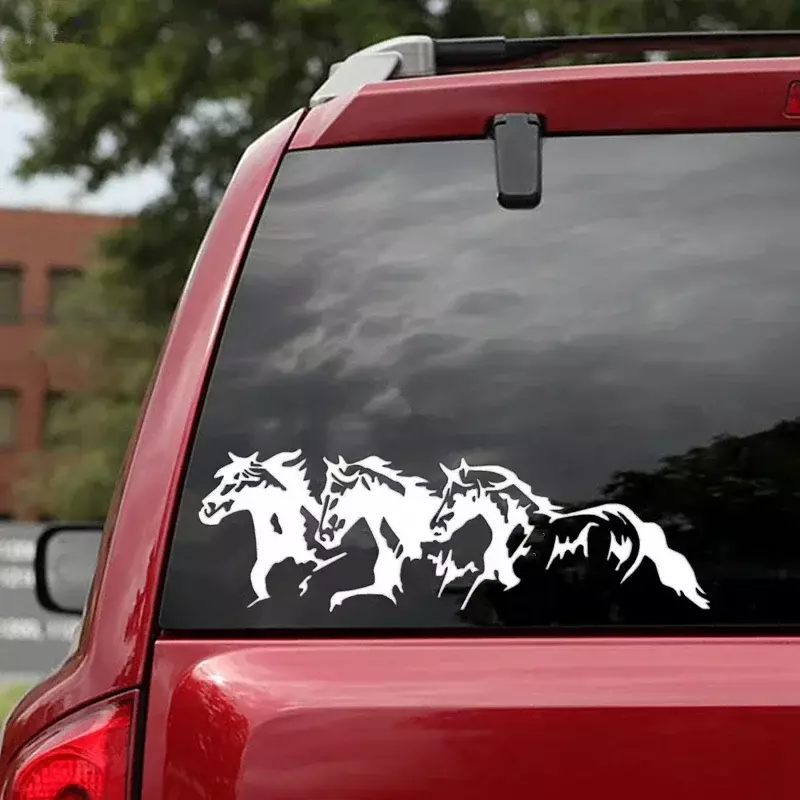 Автомобильная наклейка бегущие лошади виниловая Водонепроницаемая Съемная наклейка самоклеящиеся автомобильные наклейки