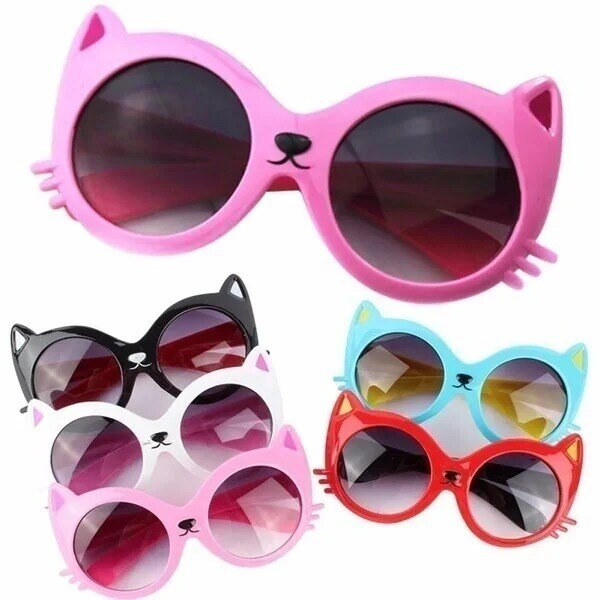 Kacamata Hitam Anti UV Kucing Lucu Anak Perempuan Laki-laki Kacamata Hitam Bayi Kartun Balita untuk Anak-anak