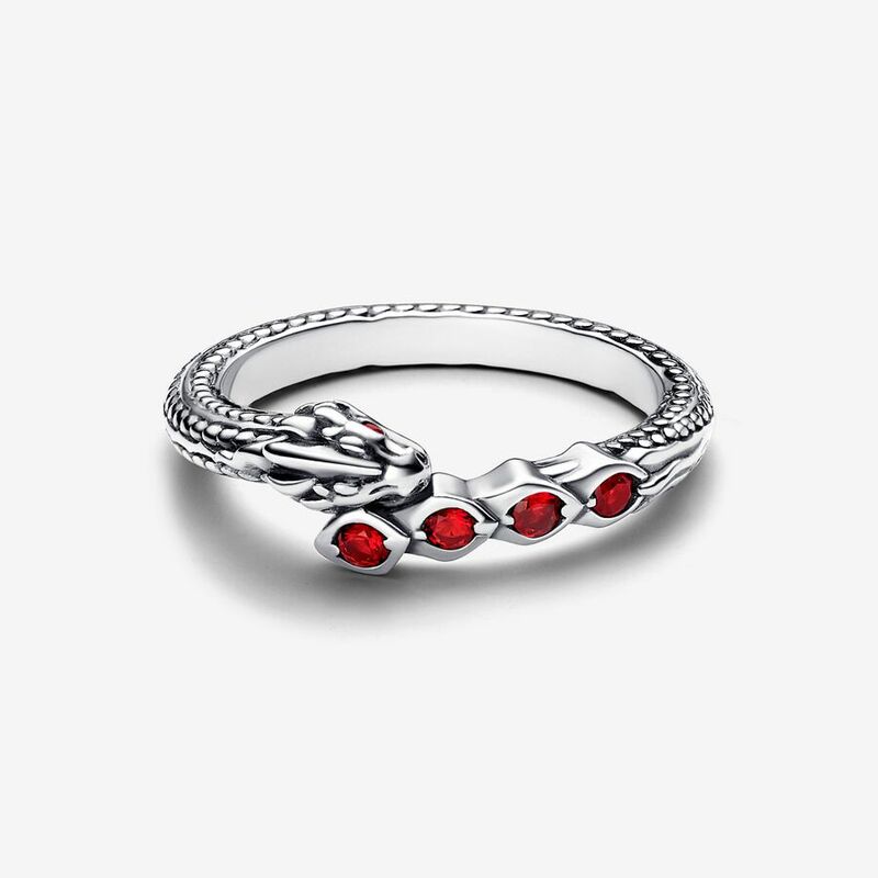 Dragon keluarga cincin mahkota berkilau cincin naga permainan of Thrones cincin mode wanita cocok perhiasan Pandora cocok