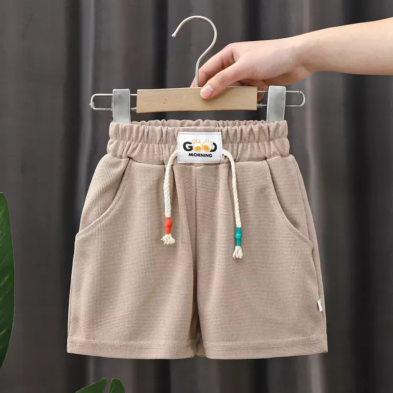 New Summer Boys Shorts Candy Color Beach Shorts for Kids Casual Elastic Waist Children Short Pants Sport Clothing Outwear