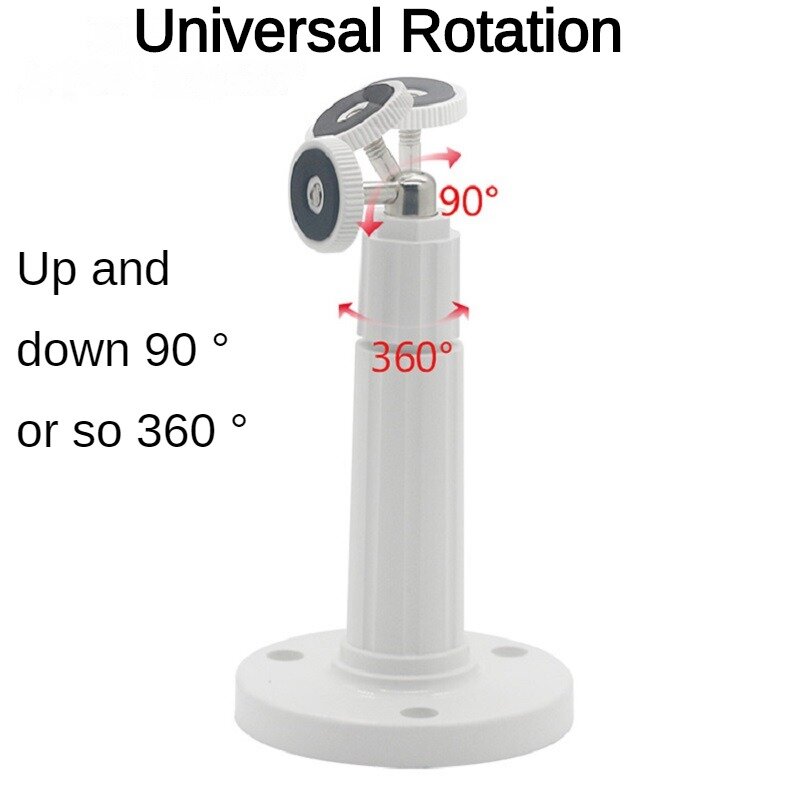Side Mounted Wall Ceiling Mount Bracket Install Holder Rotary CCTV Camera Stand M6 Screw Thread 360degree Adjustable ABS plastic