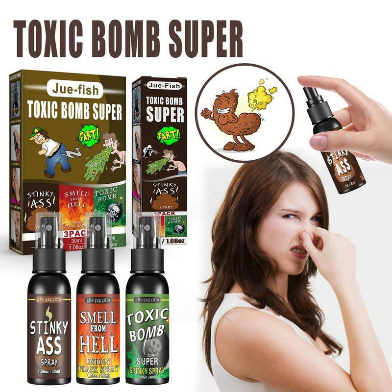30ML Liquid Fart Spray Can Stink Bombs Ass-Smelly Stinky Gas Crap Gag Prank Novelties Toy Joke Party Supplies