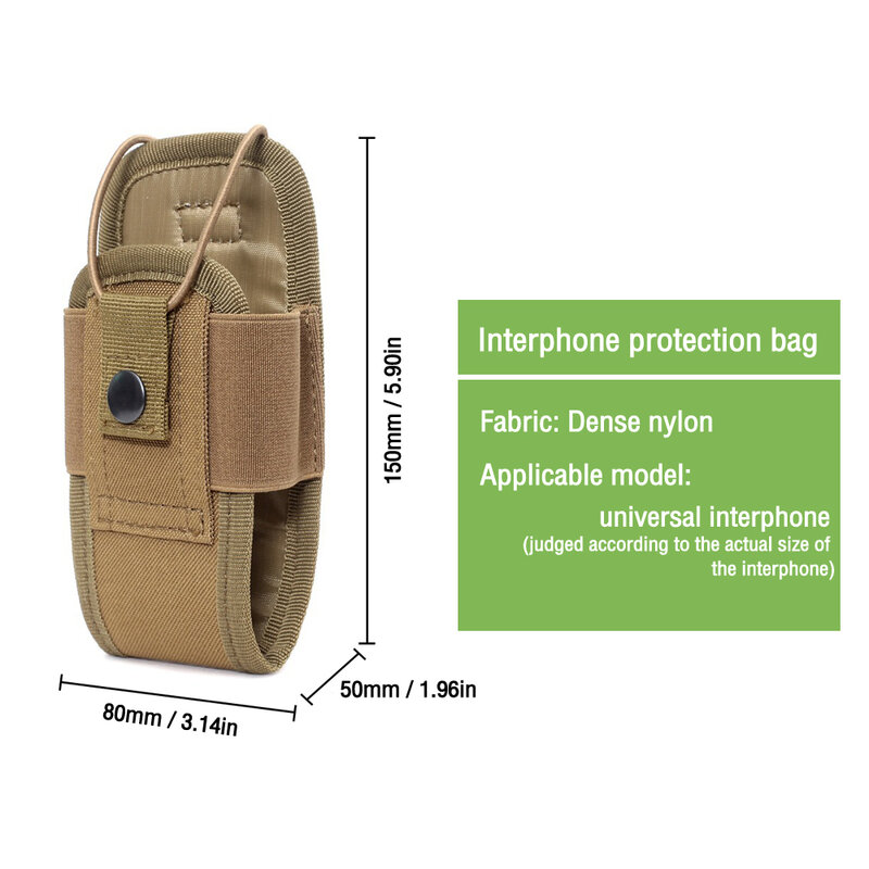 Tactical Radio Holder Molle Radio Pouch Case Heavy Duty Radio Holster Bag per due vie Walkie talkie Baofeng Hunting Equipment