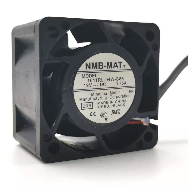 Ventilador de refrigeração para NMB, High RPM, Violência, 4cm, 40mm, 1611RL-04W-B86, 12V, 0.75A, 4028